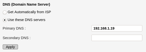 Router DNS configuration